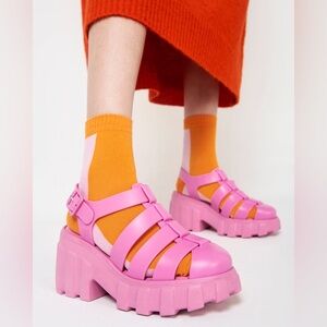 Melissa Megan Jelly Platform Fisherman Sandal size 9